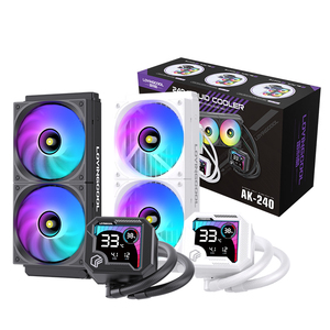 Lovingcool Desktop Computer Water Cooler CPU With Square TEMP <b>Screen</b> 240mm ARGB PC AIO Cooling <b>Radiator</b> Cooler - Product Image 1