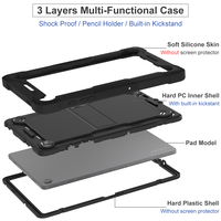 Étui rigide en silicone pour tablette Samsung Galaxy Tab A9 Plus 11 pouces X210 X215 avec béquille intégrée pour étui Tab A9 Plus