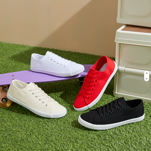 Zapatillas <span class=keywords><strong>de</strong></span> Lona para Mujer, Estilo Casual, con Cordones, <span class=keywords><strong>de</strong></span> Caña Baja, con Cordones Adicionales - Product Image 4