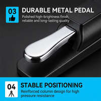 Musical Instrument Accessory Digital Piano Electronic Keyboard Synthesizer Professional Classic Metal Sustain Pedal Model YYB-01