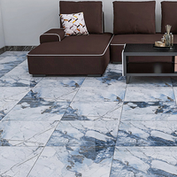 Ubin Porselen Modern Motif Marmer Biru 600x600 Kilap Berkilau Harga Cina Fungsi Firebrick untuk Lantai Kamar Mandi dan Dapur