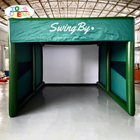 Abri gonflable commercial pour simulateur de golf, enclos d'entraînement de golf avec écran de projection pour événements de club, expositions et locations