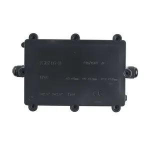 192*124*70mm outside size waterproof electrical junction box ip68 enclosure terminal box with two glands