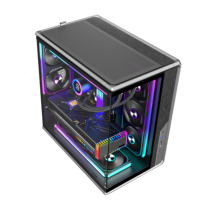 Boîtier de jeu ATX Cooler Master Deluxe RGB avec panneau frontal en verre trempé pour processeur