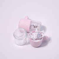 En gros Pas Cher Dessin Animé Trousse De Voyage Couleur Boîtier boîte de Lentilles De Contact boîtier intérieur EYEKAN