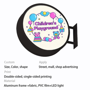 USA Hot Bán ánh sáng khung dấu hiệu tùy chỉnh cán Vòng tròn ánh sáng hộp hiển thị lightbox <span class=keywords><strong>LED</strong></span> hộp đèn quảng cáo - Product Image 2