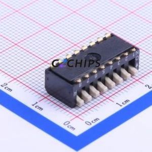 DSPV08LSGET DIP Switch SMD-16P,9x21.7mm Switch Piano Key Single Pole Single Throw 8 2.54mm - Product Image 2