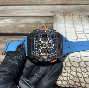 Top hommes fibre de carbone style punk multifonctionnel montre mécanique style designer prend en charge LOGO personnalisé - Product Image 3