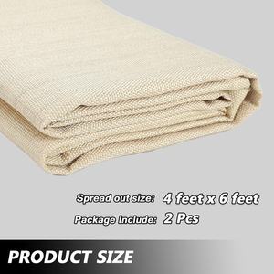 Manta de Soldadura de Fibra de Vidrio BACLAUGH 4'x6', Tela Brocada Ignífuga para Escritorio <span class=keywords><strong>Familiar</strong></span>, Tejido Retardante de Llama, 2 Piezas - Product Image 6