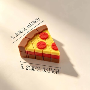 Statuette Modello 3D Stampate per Alleviare lo Stress, Divertenti Simulazioni di Pizza Pixel - Product Image 3