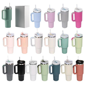 40oz Stainless Steel Vacuum Tumbler Straw for Travel <b>Mug</b> Handle Double Wall Insulated 6-12 Hours Thermal Insulation BPA-Free - Product Image 1