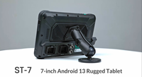 Tablet PC Robusta para Vehículos con Android 13, Pantalla de 7 Pulgadas, Octa-core, 1000 Nits, Entradas de Cámara, Canbus, ACC, GPS, WIFI, BT, LTE, NFC, IP67, para Camiones de Logística