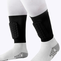 Protège-tibias de football en nid d'abeille de haute qualité avec logo personnalisé, protection antichoc et manchons de compression pour mollets