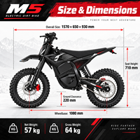 Moto électrique tout-terrain M5 26 Nm de couple maximal, 48 V 2500 W de puissance de pointe, transmission directe