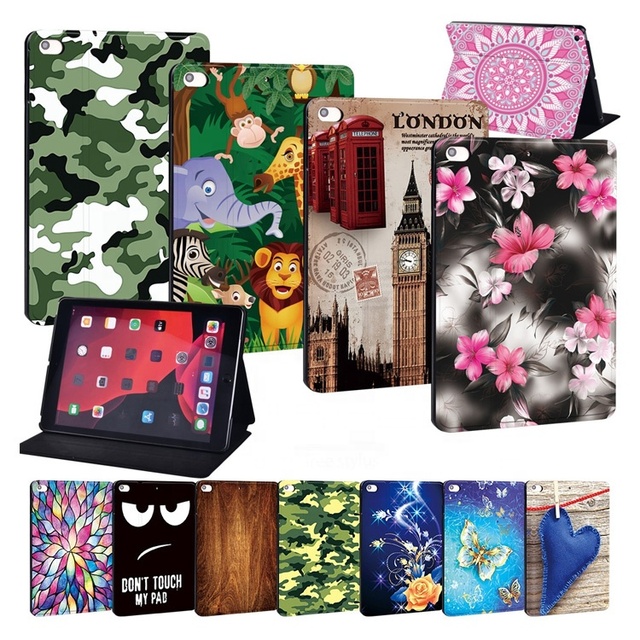 Custom Leather Tablet Case for Apple iPad Mini 12345/iPad 234/iPad 2017 2018 2019/Air3 10.5/Pro 11Smart Tablet Stand Folio Cover