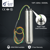 Pompe de puits submersible encapsulée 4 et 6 pouces, 5 CV, refroidie par eau, en acier inoxydable, protection IP68, contrôle entièrement automatique, 3 m