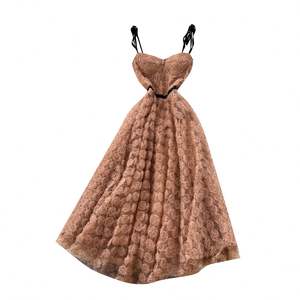 Vestido Midi Casual de Verano 2025, Estilo Túnica Romana, Corte Ajustado, para Mujer, con Encaje 3D - Product Image 5