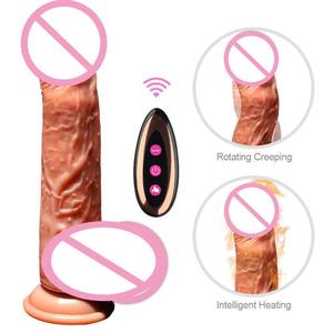 Dildo Silikon Cair Panas dengan Pengisap Kuat, Vibrator Titik G, dan <span class=keywords><strong>Penis</strong></span> Buatan Realistis, Mainan Seks Ukuran Besar untuk Wanita - Product Image 5