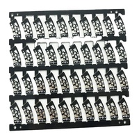 Placa de circuito de doble cara de aceite negro personalizado, placa base de control de iluminación LED PLC