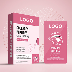 Tiras Orales de Colágeno <span class=keywords><strong>Complejo</strong></span> de Marca Privada, Péptidos de Colágeno, Suplementos para Aclarar la Piel, Cabello y Uñas, Tiras Orales de Colágeno de Disolución Rápida - Product Image 1