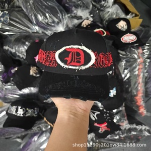 Casquette de baseball en coton tendance de style américain et européen, nouvelle collection, 6 panneaux, ajustable, broderie motif croisé, toutes saisons - Product Image 5