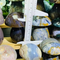 Cristales Naturales de Jaspe Oceánico en Forma de Hongo, Piedra Curativa, Adorno Artesanal para Sanación