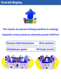 6 người chơi trẻ em đồng xu <span class=keywords><strong>Pusher</strong></span> Câu Cá Trò chơi <span class=keywords><strong>Arcade</strong></span> máy nóng bán điện tử 220V Cá Trò chơi cho trẻ em - Product Image 4