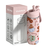 Bouteille isotherme moderne en acier inoxydable de haute qualité, écologique, 24 oz et 32 oz, avec couvercle, pour adultes