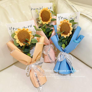 สินค้าใหม่ดอกไม้ถักมือลายดอกกุหลาบเทียม2023สำหรับเพื่อนผู้หญิงงาน DIY ตกแต่งงานแต่งงานปาร์ตี้ของขวัญนิรันดร์ - Product Image 2