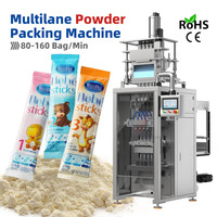 Machine d'emballage automatique multi-voies pour poudre de lait infantile en sachets individuels