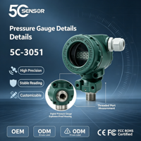 Transmetteur de pression antidéflagrant E-5continents 2088 avec affichage numérique, sortie 4-20mA NPN, précision 0,5%FS, plage de pression de fonctionnement -20~+85°C