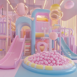 Encantador y Colorido Equipo de Juego Interior Temático de Macarons - Ideal para Involucrar a los Niños en Actividades Dulces y Seguras - Product Image 5