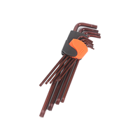 DISEN 9Pcs Ktn3400 Kunci Allen Multifungsi Set Kunci Pas Lengan Panjang Baja Chrome Vanadium Kelas Industri 1/2 Tip