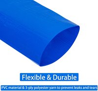 Tuyau de décharge d'eau en plastique de 2 "X 100 FT de prix usine, tuyau de pompe à eau de 90psi, tuyau plat en PVC de 6 barres