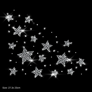 Motif Gypsophile pour personnaliser vos vêtements, <span class=keywords><strong>strass</strong></span> thermocollants, <span class=keywords><strong>strass</strong></span> plats, décoration DIY pour chemises, pantalons, poches - Product Image 1