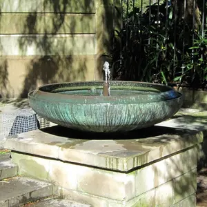 现代户外廉价金属简约喷泉青铜碗水喷泉
