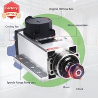 CNC LY Moteur de broche de routeur refroidi par air CNC de haute qualité 0.8kw 24000 tr/min pour la coupe du bois avec joints portant des composants de base