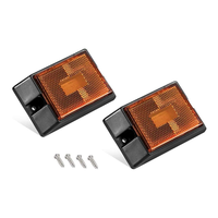 Nouveau Kit d'éclairage de remorque LED étanche lampes de camion à arrêt/virage/queue carré rouge/ambre feux de position d'aile latérale 3ème barre lumineuse d'identification de frein