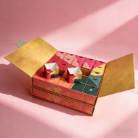 Luxuriöse Magnetische Schokoladen- & Sushi-Geschenkbox - Recycelte Materialien Vollfarbig Bedruckte Doppeltür-Verpackung mit Maßgefertigter Papiereinlage