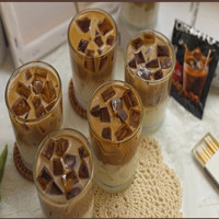 Heißer Verkauf Weihnachtsgeschenk Kerzen Großhandel Iced Coffee Jelly Gelwachs Iced Latte Glas Duftkerzen für den Feiertagsgebrauch