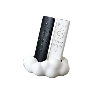 Cloud-Shaped Dual-Slot Remote Control Holder 3D Printed Desktop Storage Organizer For Home Office Decor - Product Image 2