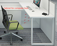Cubicle de bureau modulaire moderne à 4 places, durable, pour l'école, l'hôpital, l'atelier - Poste de travail ouvert pour le personnel, espace de coworking, bureau du personnel