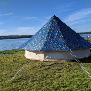 Tente de luxe imperméable au sol détachable Camping et Glamping <span class=keywords><strong>Yourte</strong></span> <span class=keywords><strong>Grande</strong></span> tente de mariage familiale Tente de cloche en toile extérieure - Product Image 3