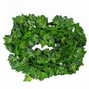 Plante verte artificielle décorative, feuilles de <span class=keywords><strong>lierre</strong></span>, vignes <span class=keywords><strong>en</strong></span> <span class=keywords><strong>plastique</strong></span>, guirlande de raisin pour la vente, m - Product Image 2