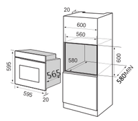 Four encastrable 72L avec micro-ondes et grill, fonction combinée MWO 3