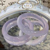 Vente en gros de bijoux en jade de quartzite de glace naturelle vert et violet Bracelet de jade véritable Bracelet à la mode fabriqué à la main