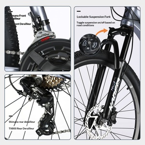 KADE Aluminium-Legierung Mountainbike 27,5 Zoll Unisex Erwachsene 27-Gang Doppelscheibenbremse Federgabel Straßenfahrrad - Product Image 6