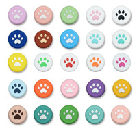 Capuchons de joystick en silicone pour manettes de jeu Pro avec motif patte d'animal