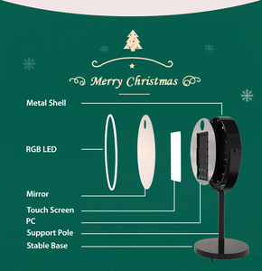 Cabina rotonda dello <span class=keywords><strong>specchio</strong></span> Photobooth dello <span class=keywords><strong>specchio</strong></span> magico portatile della cabina della foto della macchina con la macchina fotografica e la stampante - Product Image 2