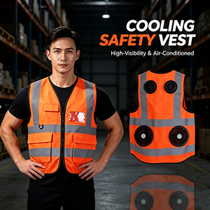 Veste de travail haute visibilité réfléchissante, refroidissement par semi-conducteurs, résistante aux hautes températures, haute ténacité, certifiée CE, design unisexe - Product Image 1